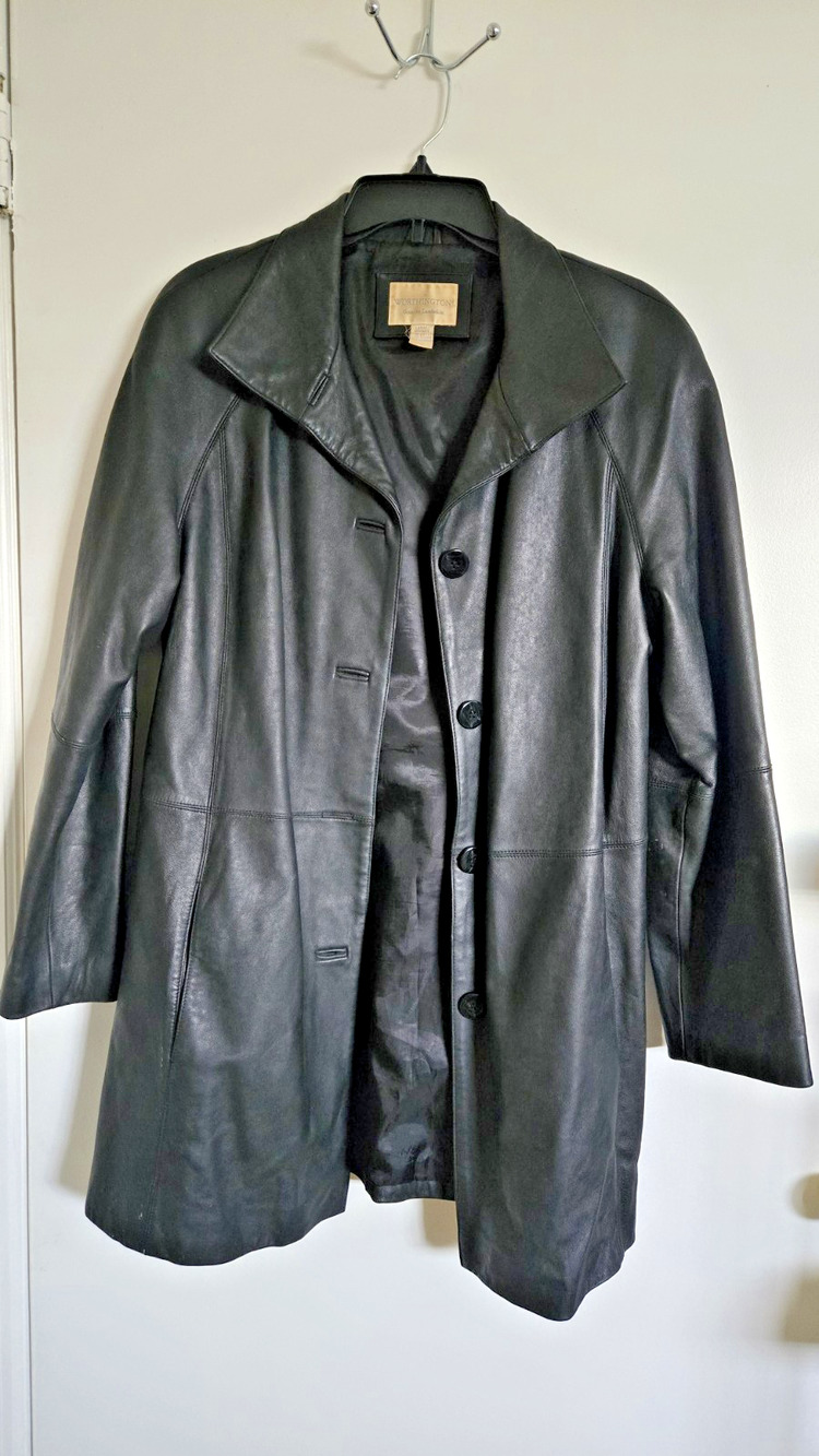 Urban Outfitters Renewal Worthington Black Leather Jacket Size L Vintage